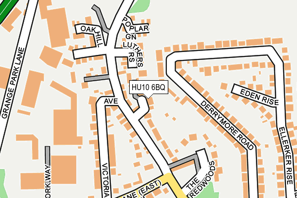HU10 6BQ map - OS OpenMap – Local (Ordnance Survey)