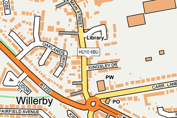 HU10 6BU map - OS OpenMap – Local (Ordnance Survey)