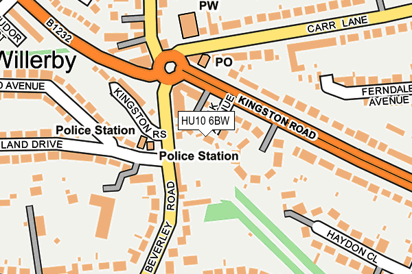 HU10 6BW map - OS OpenMap – Local (Ordnance Survey)