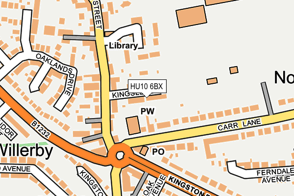 HU10 6BX map - OS OpenMap – Local (Ordnance Survey)