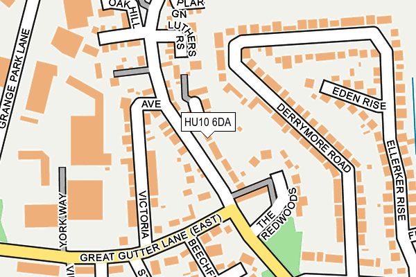 HU10 6DA map - OS OpenMap – Local (Ordnance Survey)