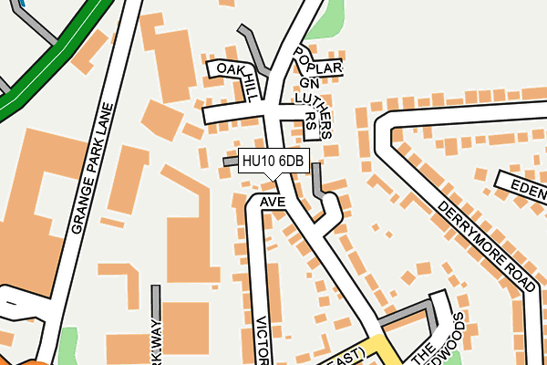 HU10 6DB map - OS OpenMap – Local (Ordnance Survey)