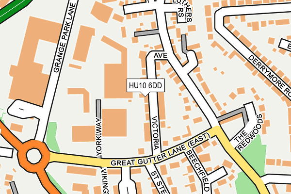 HU10 6DD map - OS OpenMap – Local (Ordnance Survey)