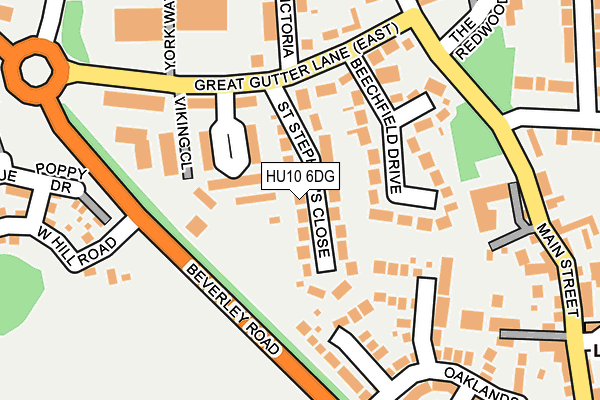 HU10 6DG map - OS OpenMap – Local (Ordnance Survey)