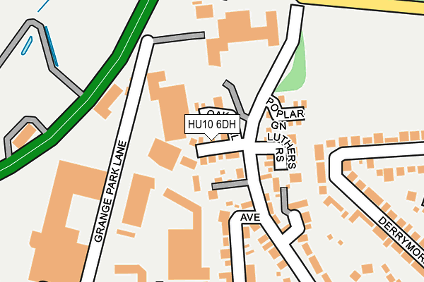 HU10 6DH map - OS OpenMap – Local (Ordnance Survey)
