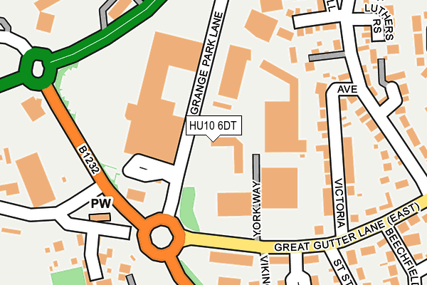 HU10 6DT map - OS OpenMap – Local (Ordnance Survey)