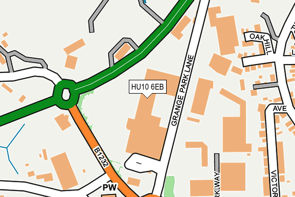 HU10 6EB map - OS OpenMap – Local (Ordnance Survey)