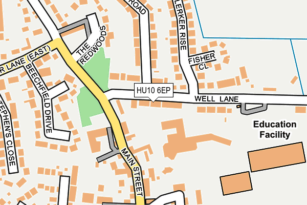 HU10 6EP map - OS OpenMap – Local (Ordnance Survey)