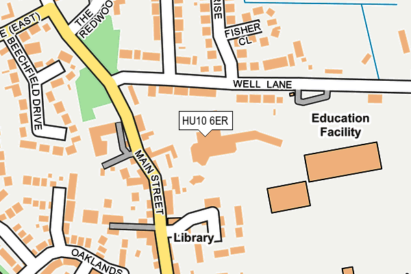 HU10 6ER map - OS OpenMap – Local (Ordnance Survey)