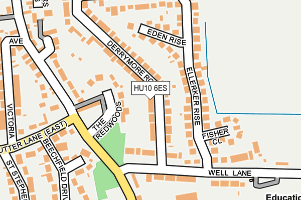 HU10 6ES map - OS OpenMap – Local (Ordnance Survey)
