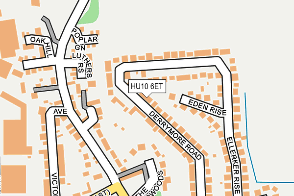 HU10 6ET map - OS OpenMap – Local (Ordnance Survey)