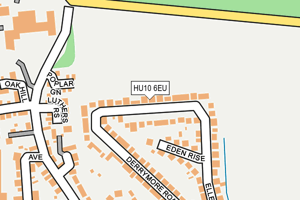 HU10 6EU map - OS OpenMap – Local (Ordnance Survey)