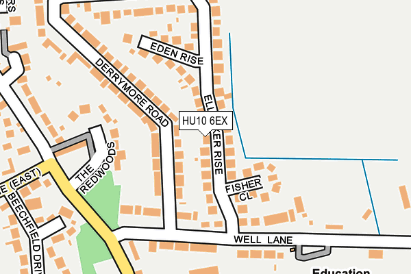 HU10 6EX map - OS OpenMap – Local (Ordnance Survey)