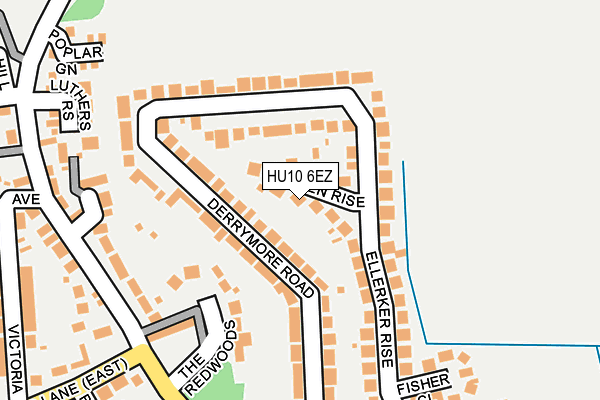 HU10 6EZ map - OS OpenMap – Local (Ordnance Survey)
