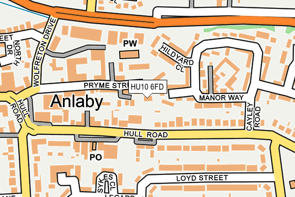 HU10 6FD map - OS OpenMap – Local (Ordnance Survey)