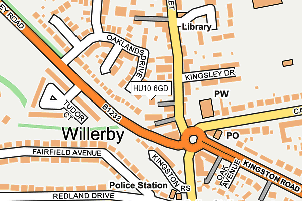 HU10 6GD map - OS OpenMap – Local (Ordnance Survey)