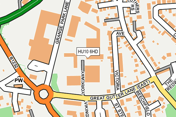 HU10 6HD map - OS OpenMap – Local (Ordnance Survey)