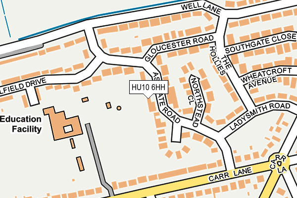 HU10 6HH map - OS OpenMap – Local (Ordnance Survey)