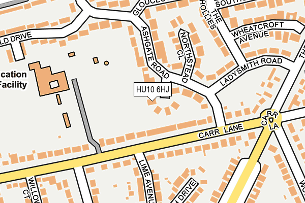 HU10 6HJ map - OS OpenMap – Local (Ordnance Survey)