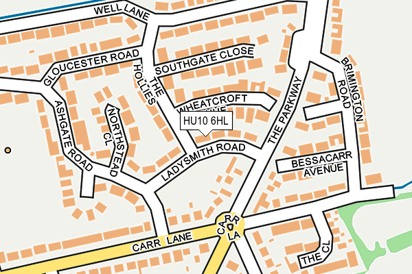 HU10 6HL map - OS OpenMap – Local (Ordnance Survey)