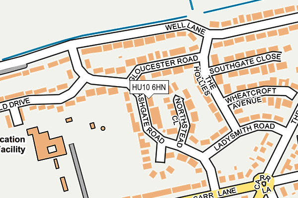 HU10 6HN map - OS OpenMap – Local (Ordnance Survey)