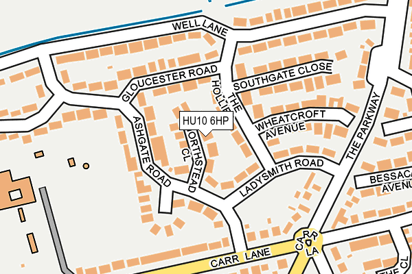 HU10 6HP map - OS OpenMap – Local (Ordnance Survey)