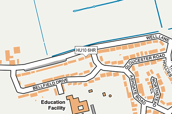 HU10 6HR map - OS OpenMap – Local (Ordnance Survey)