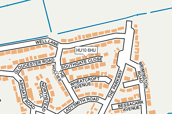 HU10 6HU map - OS OpenMap – Local (Ordnance Survey)