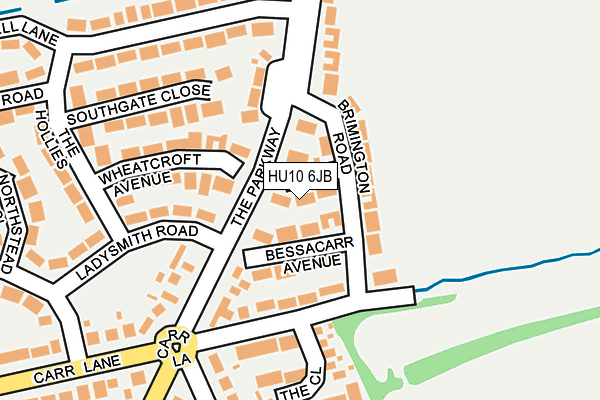 HU10 6JB map - OS OpenMap – Local (Ordnance Survey)