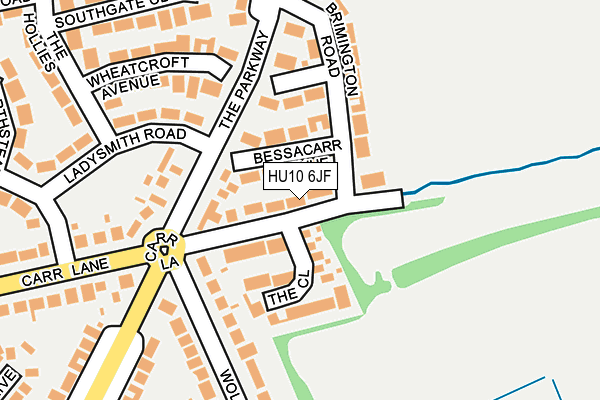 HU10 6JF map - OS OpenMap – Local (Ordnance Survey)