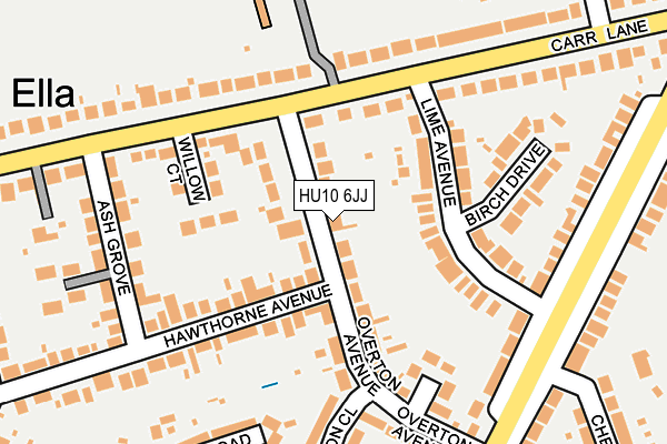 HU10 6JJ map - OS OpenMap – Local (Ordnance Survey)