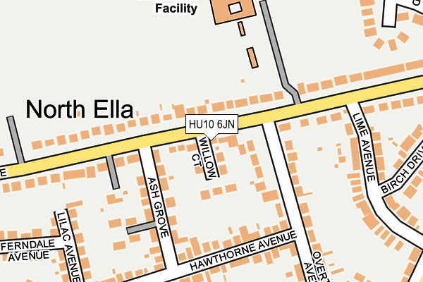 HU10 6JN map - OS OpenMap – Local (Ordnance Survey)