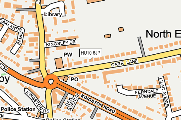 HU10 6JP map - OS OpenMap – Local (Ordnance Survey)