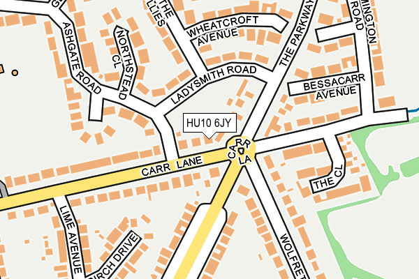 HU10 6JY map - OS OpenMap – Local (Ordnance Survey)