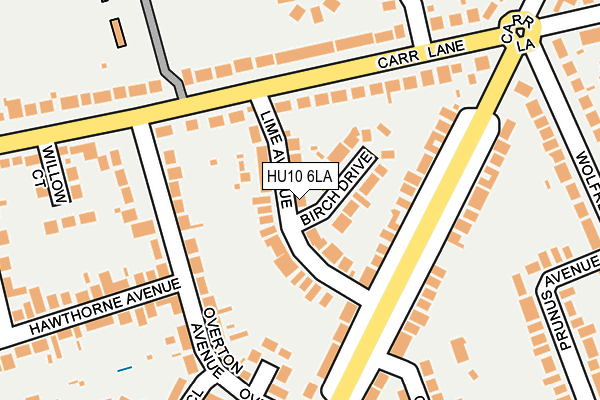 HU10 6LA map - OS OpenMap – Local (Ordnance Survey)
