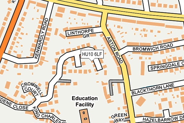 HU10 6LF map - OS OpenMap – Local (Ordnance Survey)