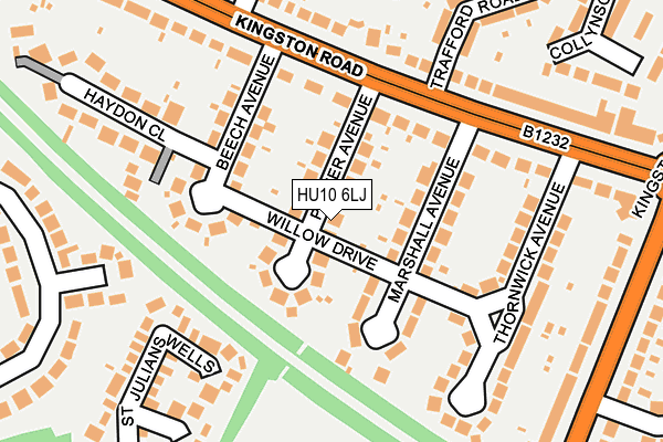 HU10 6LJ map - OS OpenMap – Local (Ordnance Survey)