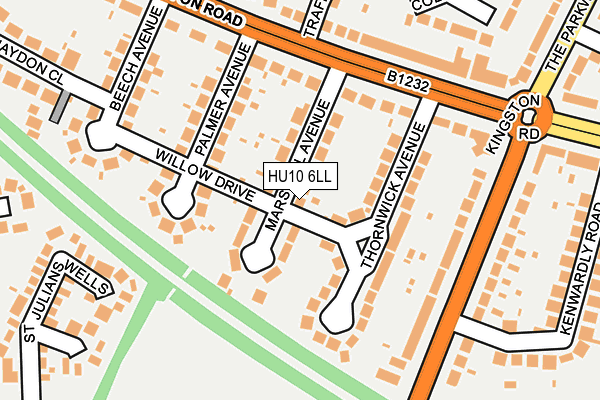 HU10 6LL map - OS OpenMap – Local (Ordnance Survey)