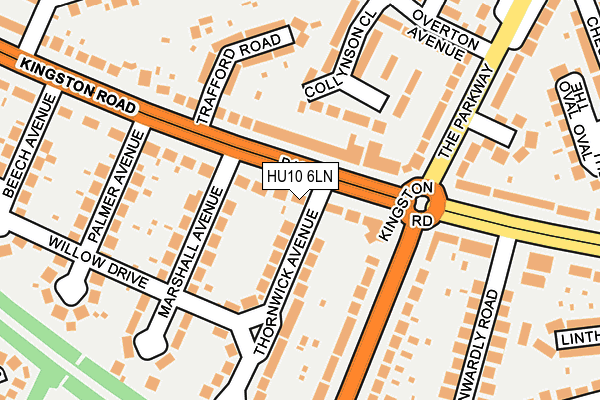 HU10 6LN map - OS OpenMap – Local (Ordnance Survey)