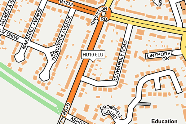 HU10 6LU map - OS OpenMap – Local (Ordnance Survey)