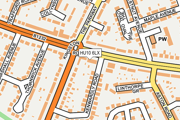 HU10 6LX map - OS OpenMap – Local (Ordnance Survey)