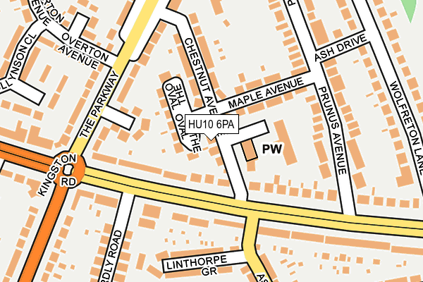 HU10 6PA map - OS OpenMap – Local (Ordnance Survey)