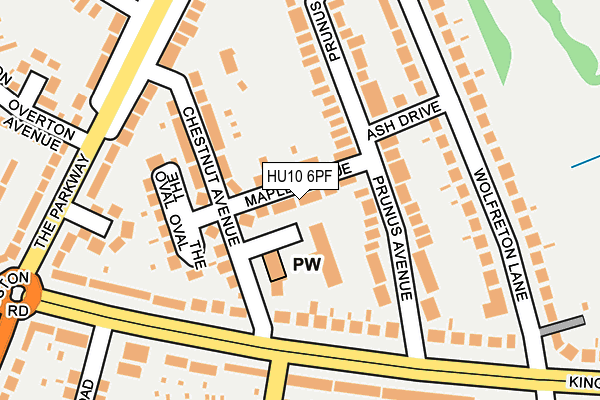 HU10 6PF map - OS OpenMap – Local (Ordnance Survey)