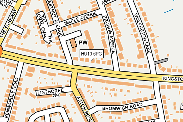 HU10 6PG map - OS OpenMap – Local (Ordnance Survey)