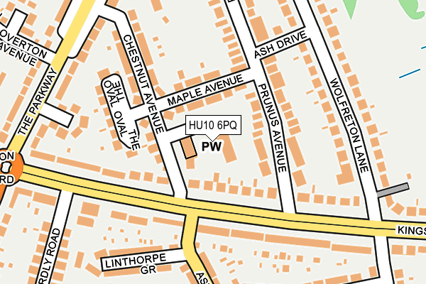 HU10 6PQ map - OS OpenMap – Local (Ordnance Survey)