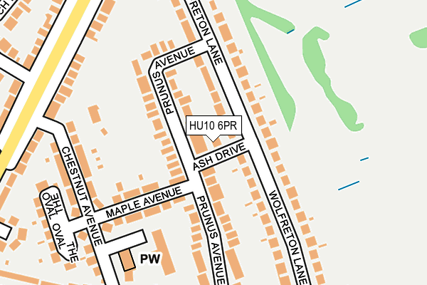 HU10 6PR map - OS OpenMap – Local (Ordnance Survey)