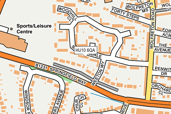 HU10 6QA map - OS OpenMap – Local (Ordnance Survey)