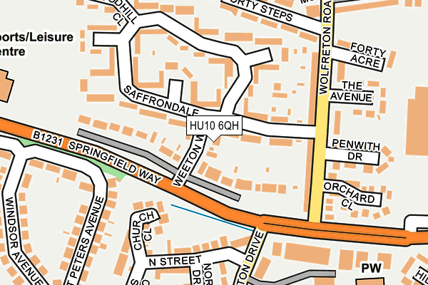 HU10 6QH map - OS OpenMap – Local (Ordnance Survey)