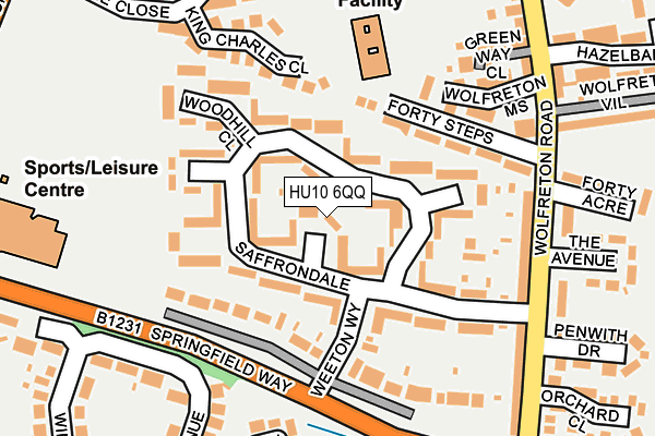 HU10 6QQ map - OS OpenMap – Local (Ordnance Survey)