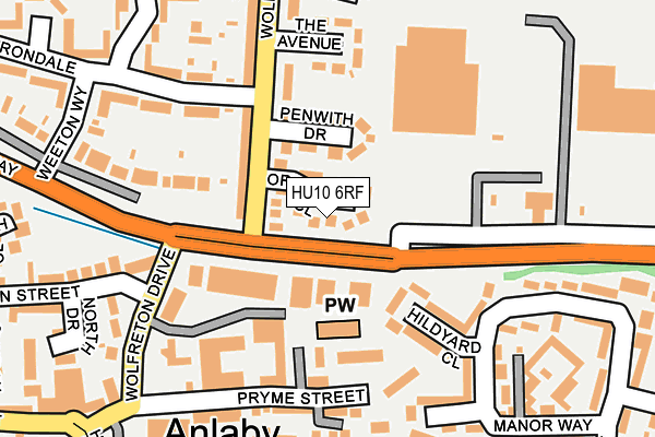 HU10 6RF map - OS OpenMap – Local (Ordnance Survey)